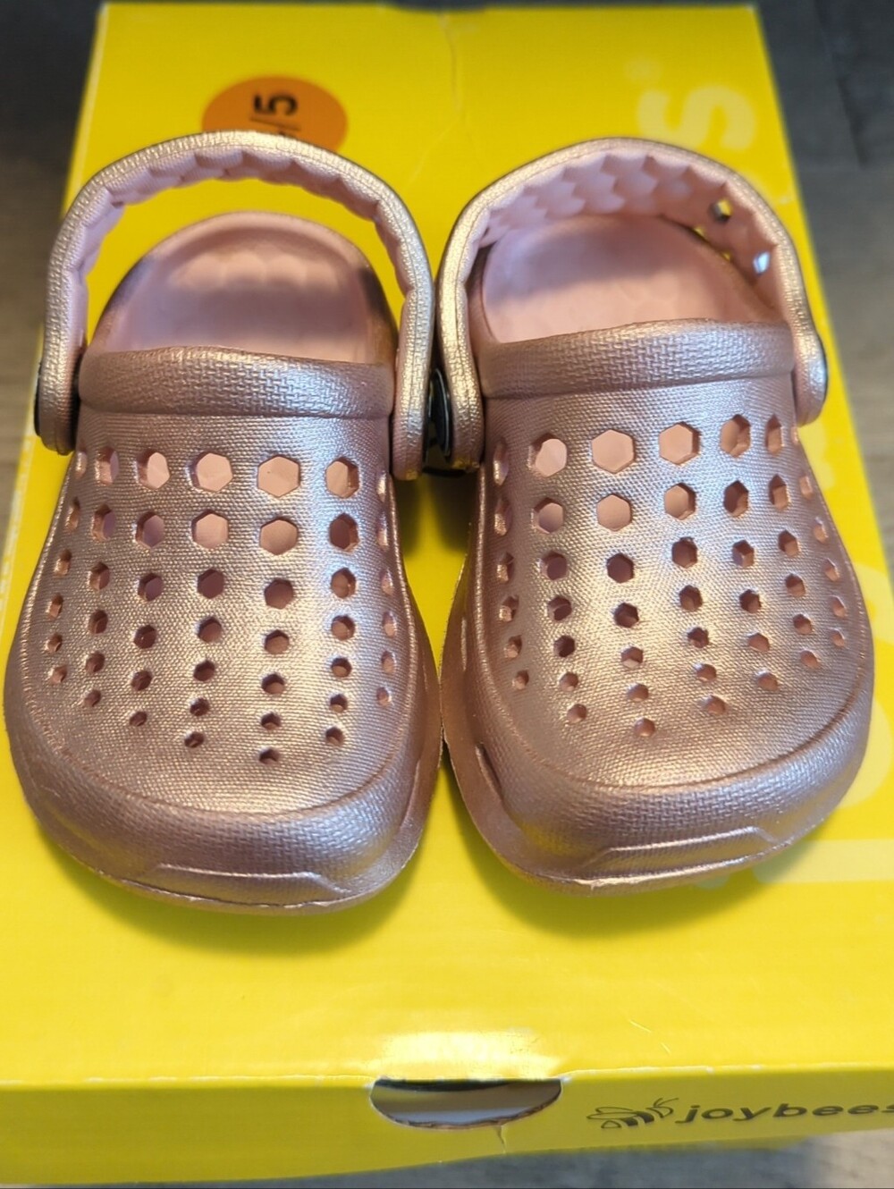 Joybees Rose Gold Clogs Size 4/5 Toddler